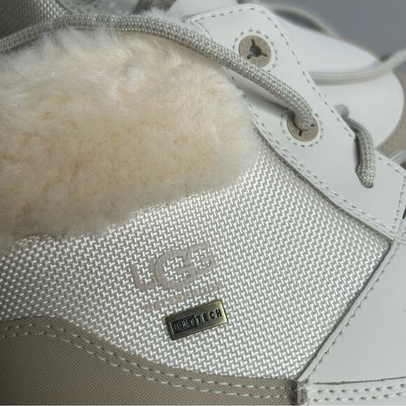 UGG Rubber Boots Yose Fluff V2 Lace Up Winter Boot White Pine Womens Size 10 NEW - Picture 8 of 9